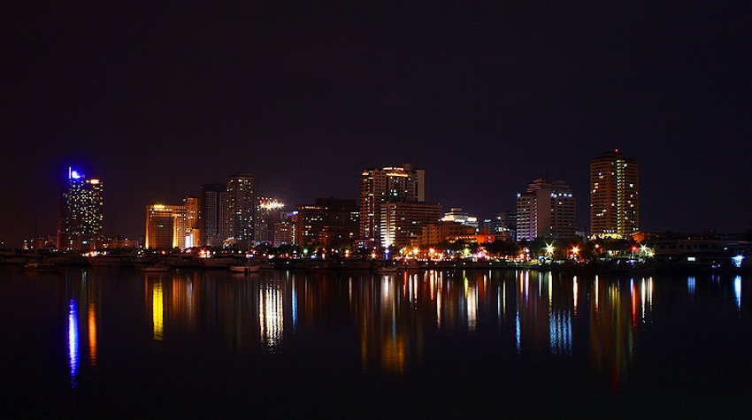 Metro Manila skyline night