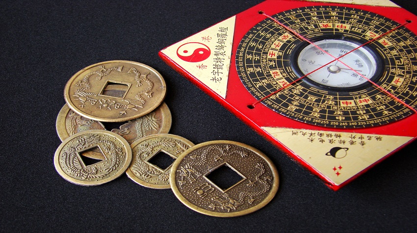 feng shui compass coins